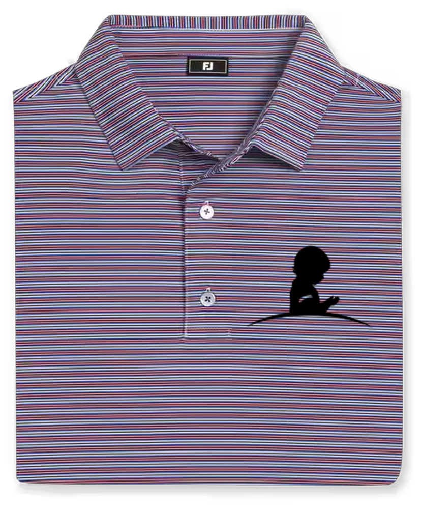 Primary image St. Jude FootJoy Horizon Stripe Lisle Polo - Vivid Violet